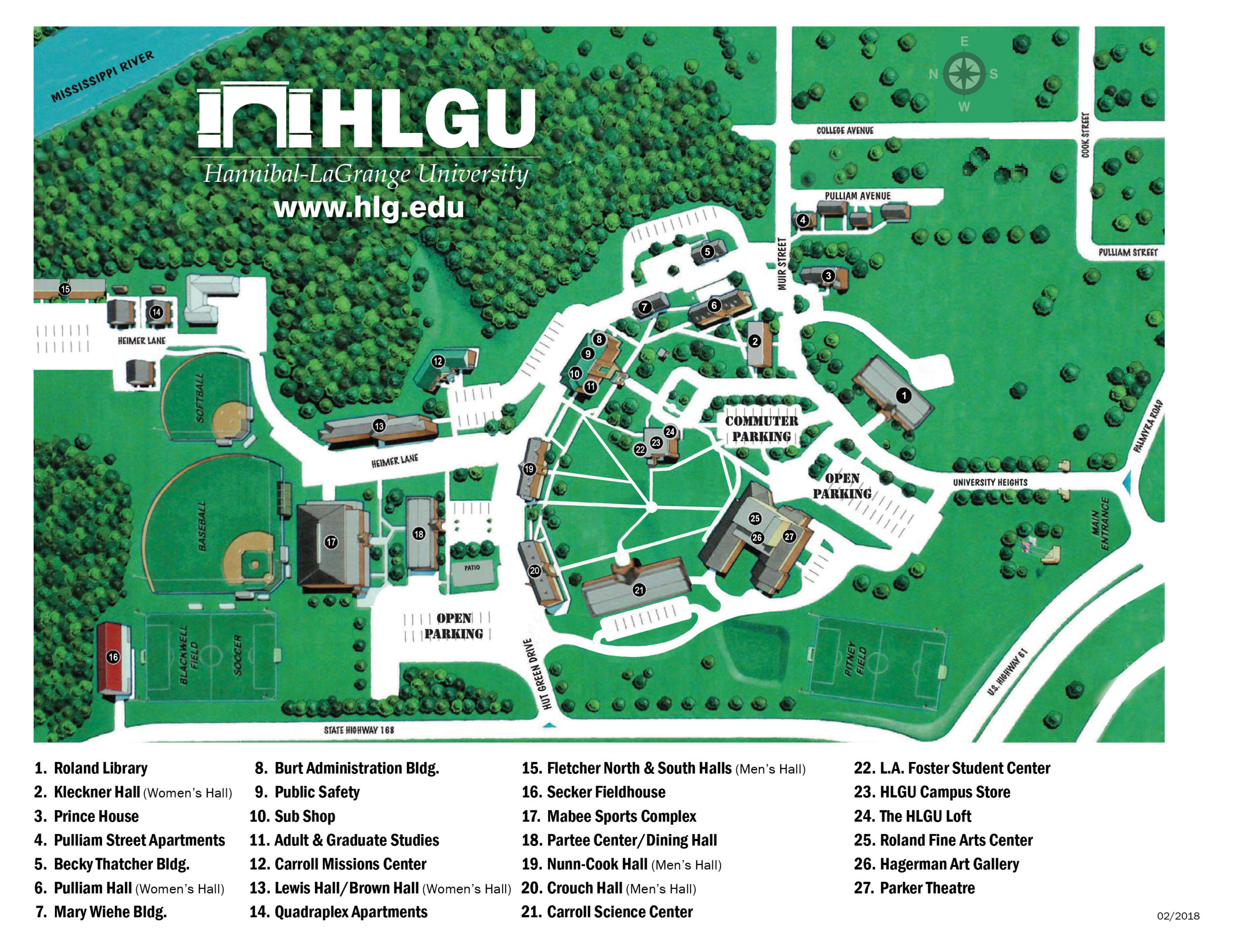 Map Hannibal Lagrange University